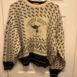Vintage Tundra Canada wool embroidered sweater